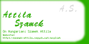 attila szamek business card